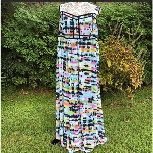 Torrid NWT rainbow tie dye maxi dress size 18